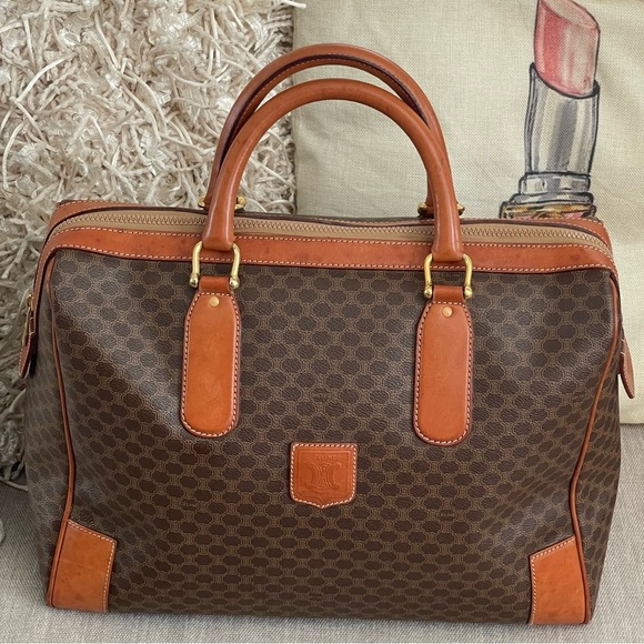CELINE Macadam Large Boston Bag⭐️Perfect for Travel or an eVeryday bag🍂BEAUTY🍂 - Picture 1 of 15